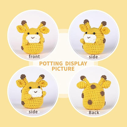 Utook Crochet Kit for Beginners，Crochet Starter Kits,Crochet Kits for Beginners Adults and Children, with Instructional Videos and Paper Tutorials, Handmade Crafts, Holiday Gifts (Giraffe)