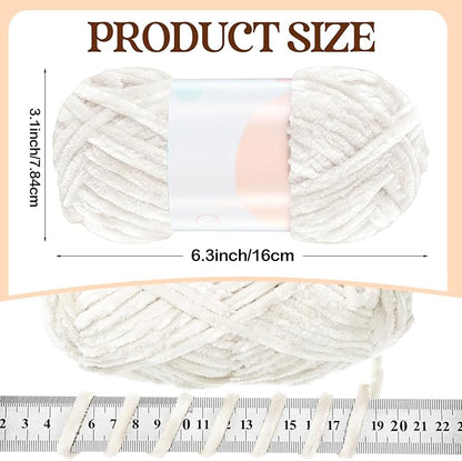 Woanger 20 Skeins Soft Chenille Yarn Velvet Blanket Yarn for Crocheting Hand Knitting Weaving DIY Craft, 10 Colors, 93 Yards Each (Earth Tone)