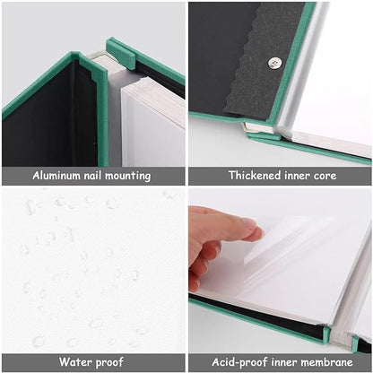 Zesthouse Photo Album Self Adhesive Pages, 60 Pages Magnetic Scrapbook Albums with Sticky Page, Photos Album Holds 8x10 & 5X7 & 4x6 & 6x8 & 3x5, Large Picture Book Ideal Gift for Family Wedding Baby