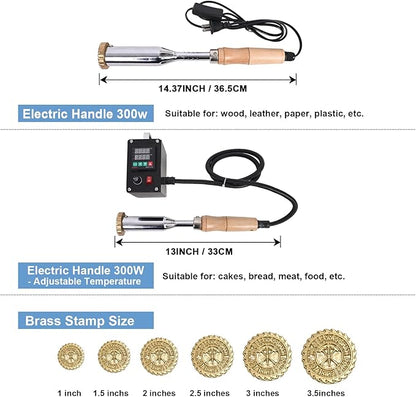 KAINSY Custom Electric Branding Iron for Wood, Personalized Logo Metal Branding Iron for Wood Burning Stamp Leather Food, Personalized Gifts for Weddings Party & Handcrafted Design(2Inches, 300W)