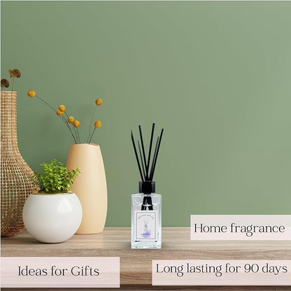 Preston and Lee Reed Diffuser Set | 100 ml (3.4 fl oz) Lavender Scent | Reed Diffuser Set | Aromatherapy Diffusers | Natural Reed Diffuser Oil for Home and Spa Fragrance