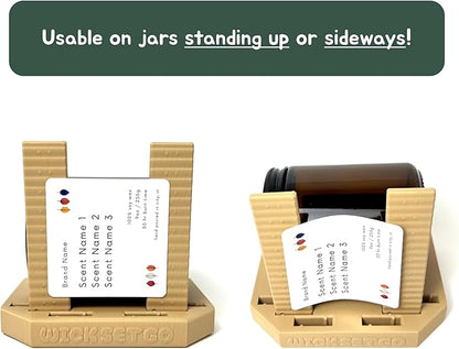 Sticker Label Application Installation Tool for Jars, Containers, Bottles, Adjustable Height Width Aligner for Drink Food Candle Labels