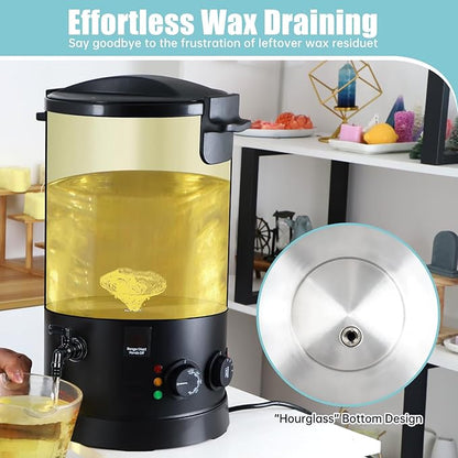 TOAUTO 20Lbs Wax Melter for Candle Making - Candle Wax Melting Pot with Three Power Adjustment 60 to 100 Degrees Temp Setting for Soy Wax Business Candle Making(Black)