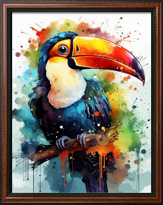 Leczany Cross Stitch Stamped Kit for Adults - Art Parrot | DIY Embroidery Starter Patterns Craft Kit Needlepoint for Beginner | 11CT, 3 Strands | 13.4x17.2 inches