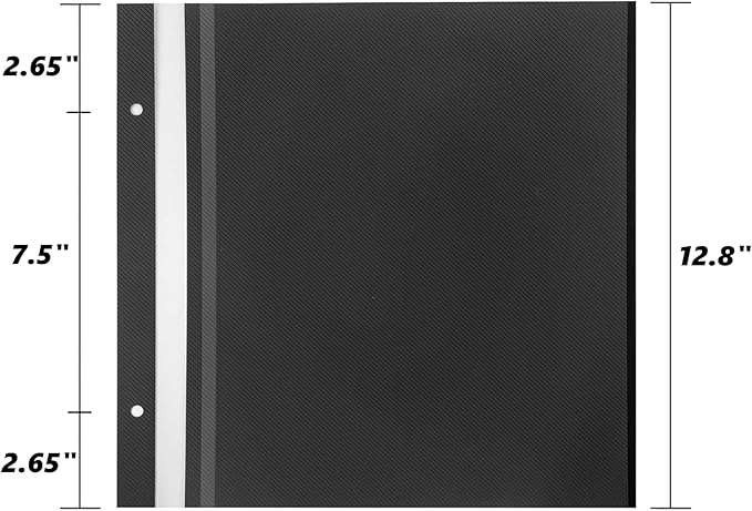 Semfalbuums Black Refill Pages for Photo Album Scrapbook Self Adhesive 13.2x12.8 20 Pages