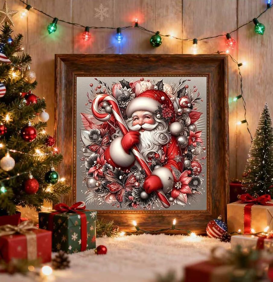TCDZMYGS 4 Pack Christmas Paint by Numbers Kit for Adults Beginner,Paint by Number Kits Without Frames,DIY Acrylic Oil Painting by Numbers for Home Wall Decor 12x12-12x16 inch - Image 4