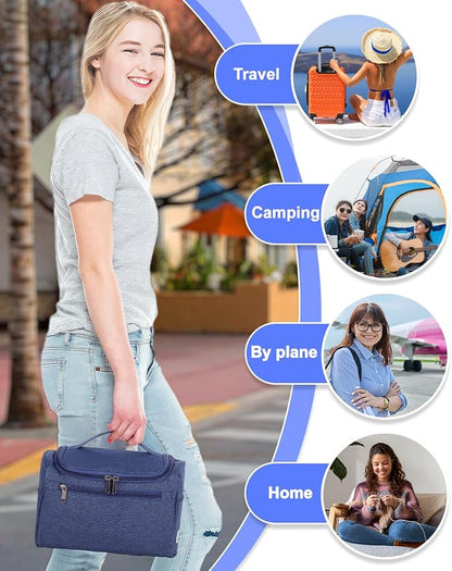 Aeelike Crochet Kit for Beginners Young and Old, First Crochet Kit for Adults Include 23pcs Crochet Hooks, 655 Yards Yarn Set for Crocheting, Instruction, Bag, Crochet Accessories and Supplies, Navy