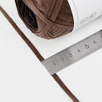 NICEEC 3 Packs Kraft Paper Yarn- Soft Raffia Ribbon Yarn for Crocheting & Knitting, Polyester, DIY Weaving - Total 474yds, 5.3oz - Brown Series