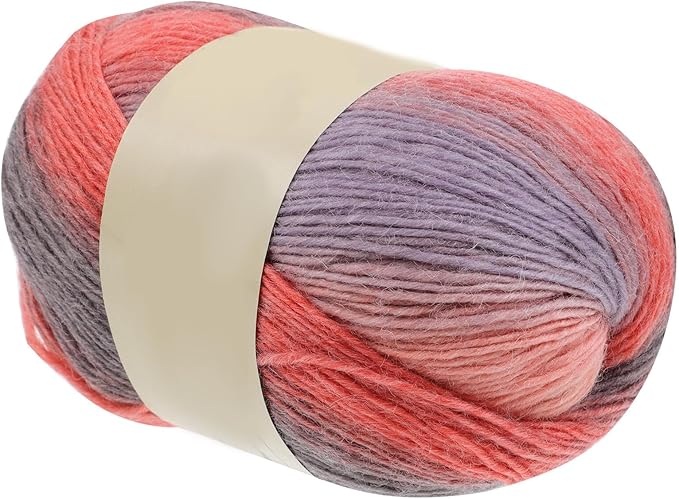 PRETYZOOM Gradient Multicolor Wool Knitting Yarn Medium Weight Handwoven Thread for Knitting Crocheting Blankets Socks DIY Craft Supplies