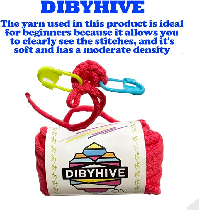 DIBYHIVE Crochet Kit for Beginners,Complete Video Tutorials,3D Butterfly Crochet Kit,Includes Explanations of Basic Crochet Stitches
