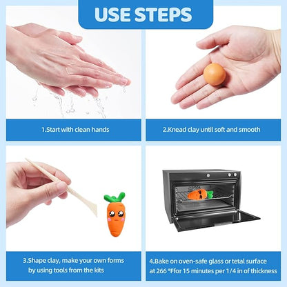 ARTME Polymer Clay, 82 Colors Clay Kit, Oven Bake Modeling Clay, Creative Polymer Clay Kit with Sculpting Tools and Jewelry Accessories, Non-Toxic, Ideal DIY Clay Gifts for Adults and Teens