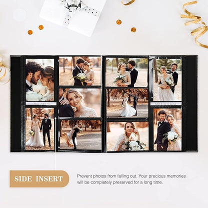 potricher Photo Album for 4x6 600 Photos Linen Cover Extra Large Capacity Picture Book for Family Wedding Anniversary and Baby (Pink)