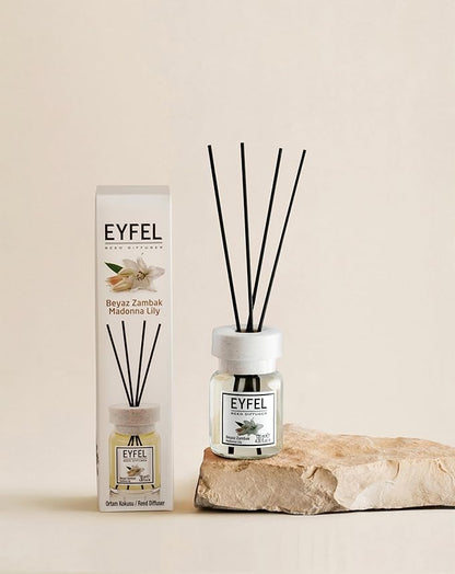 EYFEL Reed Diffusers for Home – White Lily Reed Diffuser Set 4.05 fl oz Oil Diffuser Sticks, Bathroom Diffuser, Home Fragrances, Scented Sticks, Home Décor