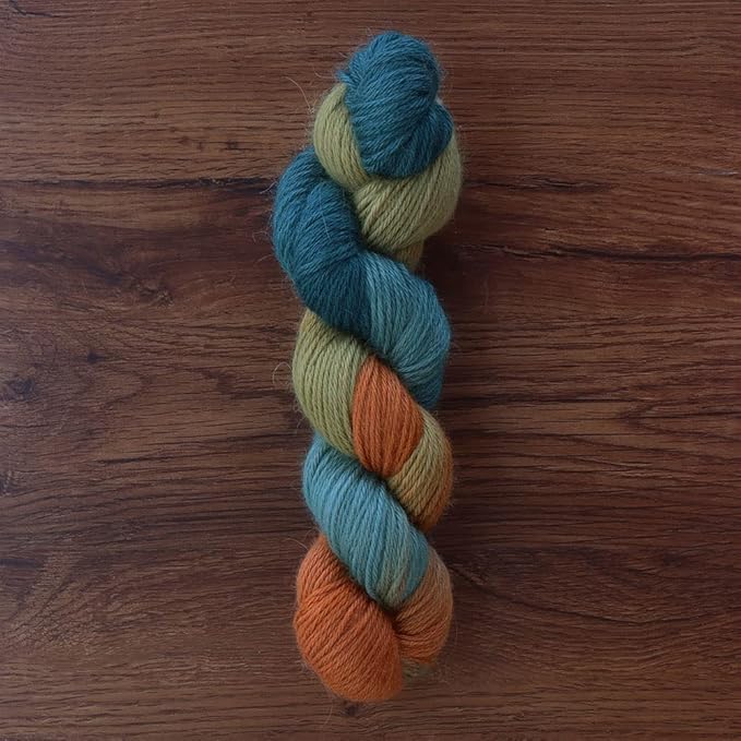 100% Baby Alpaca Yarn Wool 100g Hank DK Weight Hand Dyed Made in Peru - Heavenly Soft and Perfect for Knitting and Crocheting (Fall Harvest, DK Hand Dyed - 100g Hank)