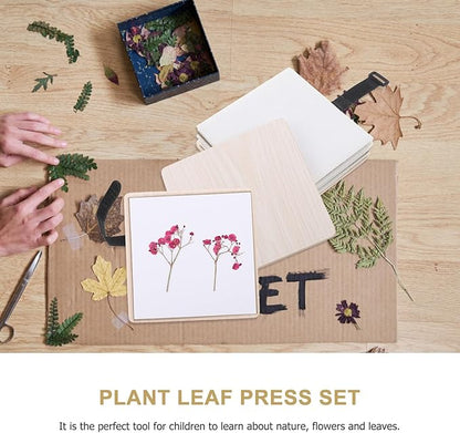 TOYANDONA Practical Flower Press Kit with Sponge for Even Pressure DIY Dried Flowers Leaves Fruit Specimen Making for Creative Crafts Handicrafts and Educational Activities