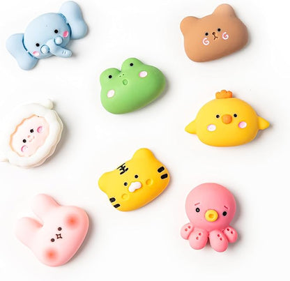 Slime Charms,Resin Flat Back,Cute Charms,Jewery Making Kit,25 Adorable Kawaii Animals Cute Set,DIY Crafts Making,Scrapbooking,Embellishments, Decoraiton Hair Clip,25 Pcs