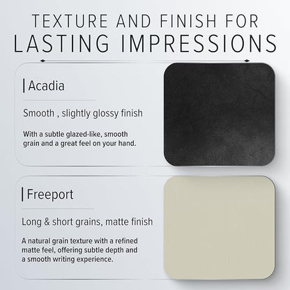 Gallery Leather Guest Book - Great for Wedding, Reception, Baby and Bridal Shower, Birthday Party and Vacation Home - 192 Lined Pages to Sign in, add Polaroid Photo - Hardcover 9x7" - Acadia Tan