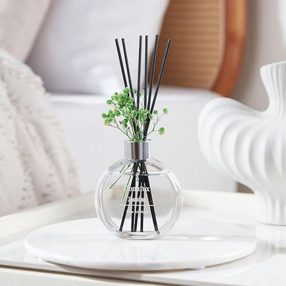 Donurex Flower Reed Diffuser Set 5.07oz Jasmine Scent Diffuser with Sticks Home Fragrance Reed Diffuser for Bathroom Shelf Decor