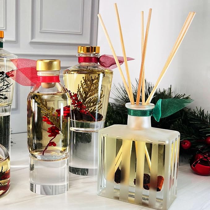 LOVSPA Reed Diffuser Set, Coastal Citrus Scented Oil Diffuser with Sticks, Home Fragrance Accessories for Bathroom Shelf Decor, Aroma Diffusers for Home or Office Desk, USA Made