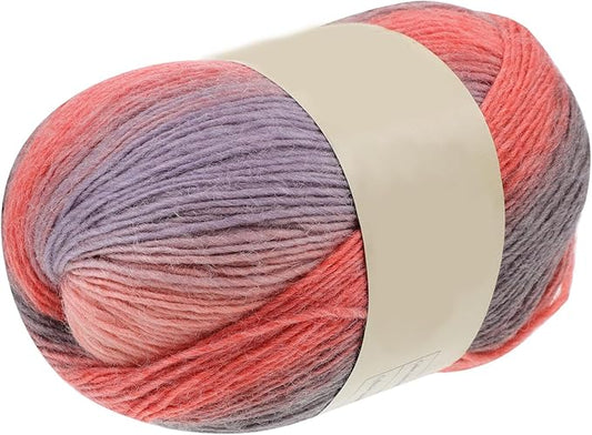 Gradient Multicolor Wool Yarn Soft Mid-Weight DIY Knitting Supplies for Sweaters Scarves Hats and Blankets Hand-Dyed Wool Craft