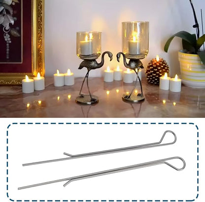 15pcs 11cm Multi-functional Candle Wick Holders Metal Wick Centering Tool Suitable for Candle Making Candle DIY Accessories Sliver