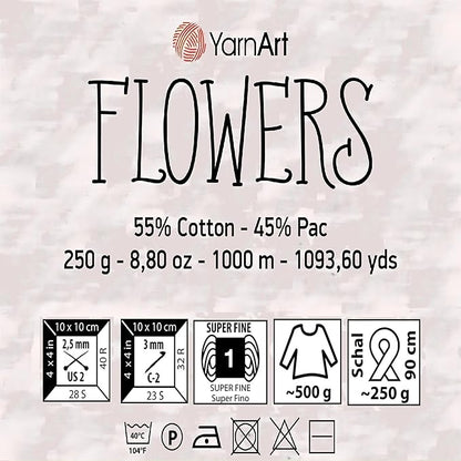 2 Skein Yarn Art Flowers Yarn 55% Cotton 45% Acrylic 250gr 1094yds Multicolor Cotton Yarn Rainbow Crochet Yarn Spring Summer Fine 1 Top 7 Most Used Colors (Flowers, 292)