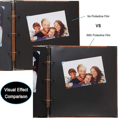 ADVcer 30 Sheets 9.84 x 10.24" Clear Insert Page Protectors Film - Exclusive Customized (NOT Pocket Non-adhesive) Acid Free Flexible Photo Sheet Divider, ONLY match ADVcer 10x10 Photo Album Scrapbooks