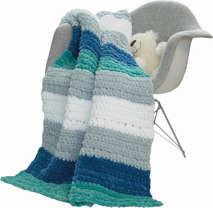 Loops & Threads Sweet Snuggles Yarn - Yarn for Knitting, Crochet, Weaving, and Arts & Crafts - Blue, Polyester, 8.8 oz