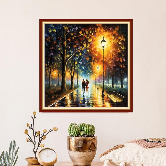 Artvxeay Stamped Cross Stitch Kits | Embroidery Kits for Beginners Craft Kit Needlepoint for Adults Supplies DIY 11CT- (Wandering Night Lanterns 18x18 inch)