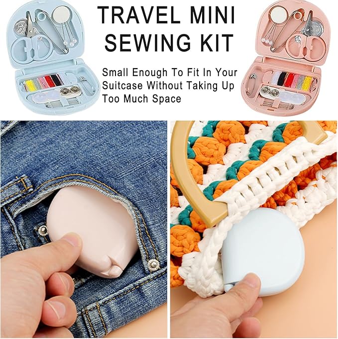 12 Pack Mini Sewing Kits, Compact Travel Emergency Sewing Set with Threads, Scissors, Needles, Portable Repair Supplies for Beginners, Hotels, Travel, Charity