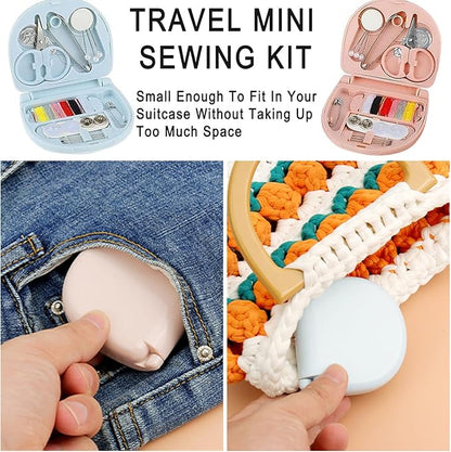 8 Pack Mini Sewing Kits, Compact Travel Emergency Sewing Set with Threads, Scissors, Needles, Portable Repair Supplies for Beginners, Hotels, Travel, Charity