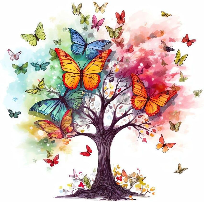 DYAIANGMU Tree of Life Stamped Cross Stitch Kit for Adults 13.7x13.7 inches by Unknown