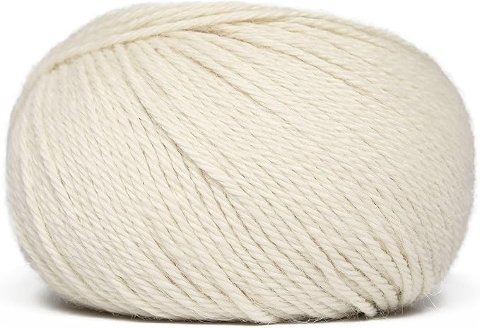 Origins - 100% Baby Alpaca Yarn Wool Set of 6 Skeins (300 Grams) DK Weight Made in Peru Natural Colors (Undyed) Heavenly Soft Perfect for Knitting and Crocheting (Ivory Cloud, Origins 6 Skeins DK)