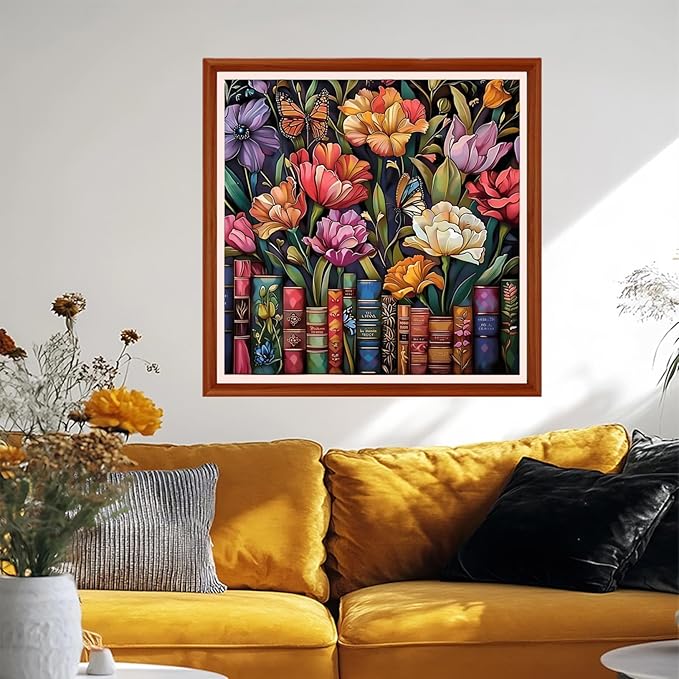 Foxhool Stamped Cross Stitch Kits,11CT Printed Cross Stitch Pattern Full Embroidery Kits for Beginner Needlepoint Kits& (ColorSet31)