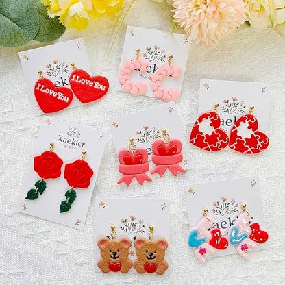 Heart Shape Polymer Clay Cutters Set – Polymer Molds & Clay Cutters for Polymer Clay, Decorative Earring, Clay Tools