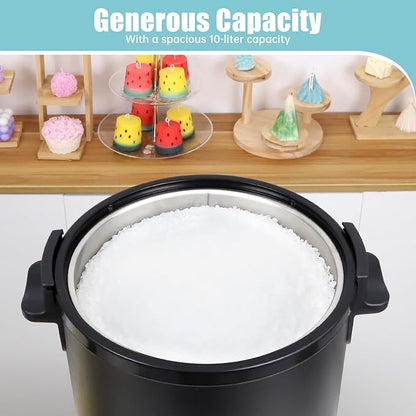 TOAUTO 20Lbs Wax Melter for Candle Making - Candle Wax Melting Pot with Three Power Adjustment 60 to 100 Degrees Temp Setting for Soy Wax Business Candle Making(Black)