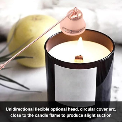 Set of 3, Candle Wick Trimmer, Candle Snuffer and Wick Dipper & Candle Accessory Set, Candle Care Kit for Candle Lover (Rose Gold)