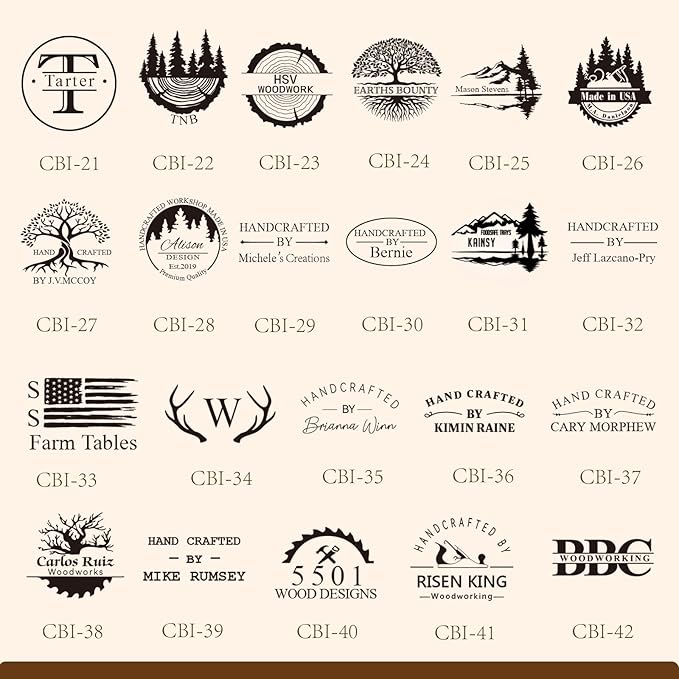 KAINSY Custom Branding Iron for Wood, Flame-Heated Wood Burning Monogram Stamp, Personalized Logo Stamps for Leather Food Plastic, DIY Woodworking, Durable Handmade Branding Tool Customized Gifts