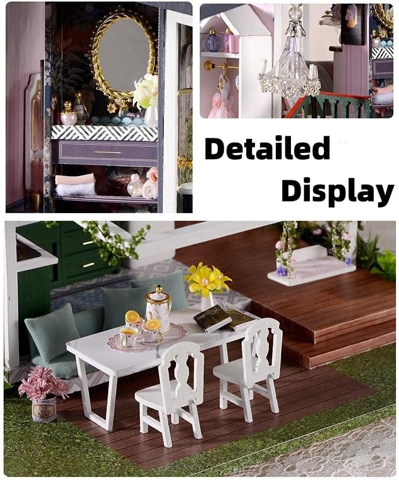 Miniature House Kit, DIY Miniature Dollhouse Kits for Adults to Build to Live in, Garden Shed Miniatures,Wooden Adults Craft Kits, Mini Model Kits with LED, Birthday for Teens - Image 5
