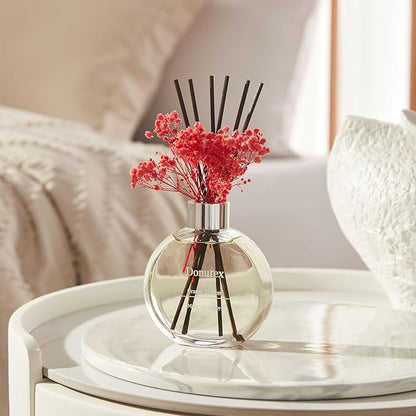 Donurex Flower Reed Diffuser Set 5.07oz Orange Blossom Scent Diffuser with Sticks Home Fragrance Reed Diffuser for Bathroom Shelf Decor