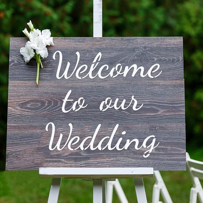 DZXCYZ 4 Inch Letter Stencils Kits, 66 Pcs Calligraphy Alphabet and Number Stencil for Painting on Wood, Reusable Plastic Art Craft Cursive Lettering Template Upper and Lower case