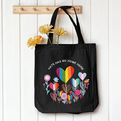 Louise Maelys LGBT Love Embroidery Kit Canvas Tote Bag for Beginners,Cross Stitch Kits for Adults,DIY Crafts Needlepoint,Women Shopping Reusable Grocery Bags
