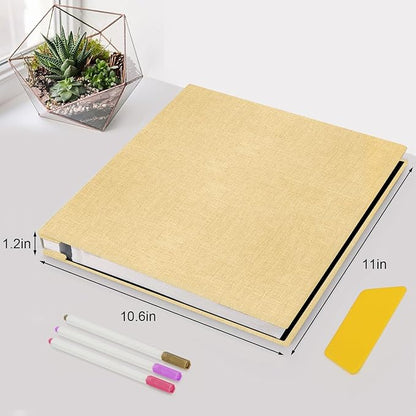Zesthouse Photo Album Self Adhesive Pages, 60 Pages Magnetic Scrapbook Albums with Sticky Page, Photos Album Holds 8x10 & 5X7 & 4x6 & 6x8 & 3x5, Large Picture Book Ideal Gift for Family Wedding Baby