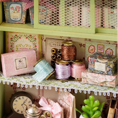 DIY Miniature Dollhouse Kit, 1:24 Scale Handmade Craft Model Floral Reverie, Creative 3D Wooden Puzzle Building Set for Adults, Compact Home Decor Gift - Image 6