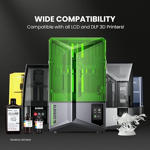 ELEGOO ABS-Like Resin 3.0+, Upgraded 3D Printer Photopolymer Resin, Higher Heat-Resistance Fast Curing High Precision Non-Brittle, Translucent 2000g