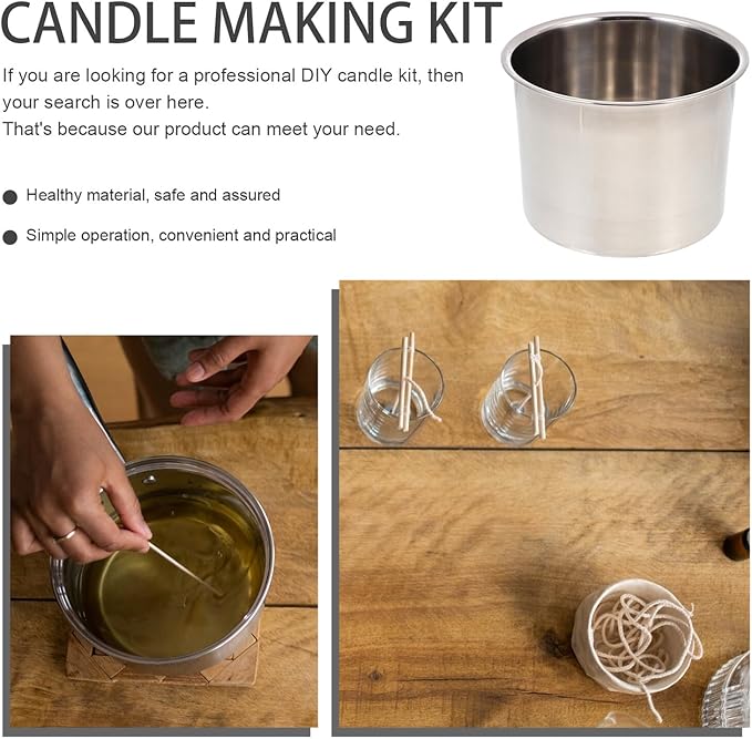 SEWACC DIY Candle Making Kit with Wax Melting Pot and Craft Tools for Beginners Handmade Scented Candle Material for Adults and Use Wax Pouring Supplies