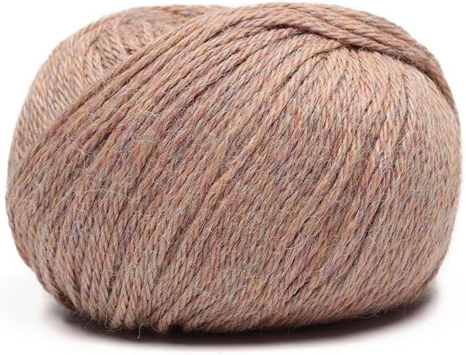100% Baby Alpaca Yarn Wool Set of 3 Skeins (150 Grams) DK Weight - Made in Peru - Heavenly Soft and Perfect for Knitting and Crocheting (Heather Peach, DK)