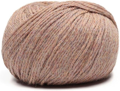 100% Baby Alpaca Yarn Wool Set of 3 Skeins (150 Grams) DK Weight - Made in Peru - Heavenly Soft and Perfect for Knitting and Crocheting (Heather Peach, DK)