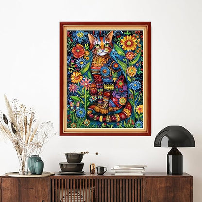 Artvxeay Stamped Cross Stitch Kits | Embroidery Kits for Beginners Craft Kit Needlepoint for Adults Supplies DIY 11CT- (Colourful Fox 16x20 inch)