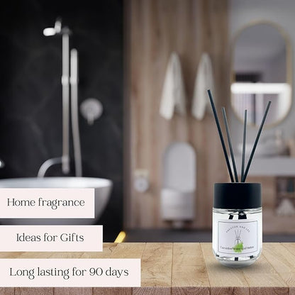 Preston and Lee Reed Diffuser Set | 100 ml (3.4 fl oz) Cucumber Water and Melon Scent | Reed Diffuser Set | Aromatherapy Diffusers | Natural Reed Diffuser Oil for Home and Spa Fragrance